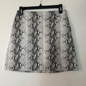Cupcakes and Cashmere Ramona Faux-Leather Snake Print Mini Skirt